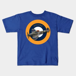 Spitfire in RAF roundel Kids T-Shirt